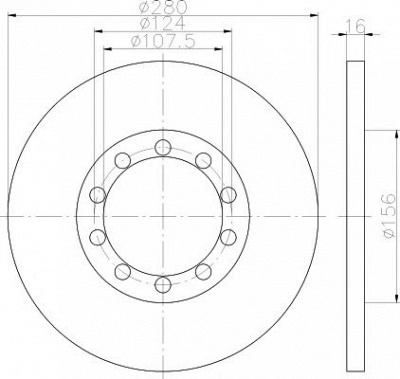 HELLA PAGID 8dd355113291 -  Тормозной диск